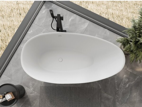 Mexen Milano, cadă de sine stătătoare din conglomerat 150 x 82 cm, alb mat, 57301508500