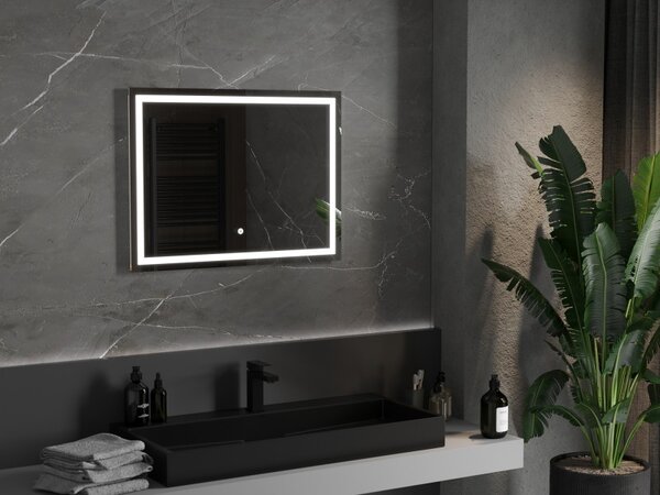 Mexen Miko, oglinda baie LED cu iluminare din spate 80 x 60 cm, 6000K, anti-aburire, 9819-080-060-611-00