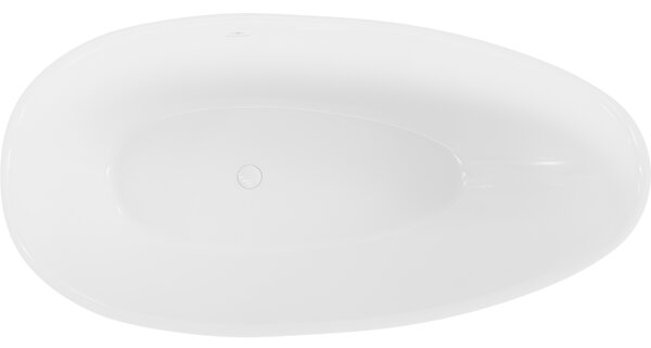 Mexen Milano, cadă de sine stătătoare din conglomerat 150 x 82 cm, alb lucios, 57301508510
