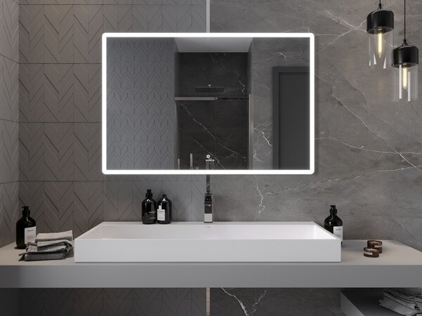 Mexen Navia, oglinda baie LED cu iluminare din spate 120 x 80 cm, 6000K, anti-aburire, 9803-120-080-611-00