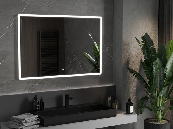 Mexen Navia, oglinda baie LED cu iluminare din spate 120 x 80 cm, 6000K, anti-aburire, 9803-120-080-611-00