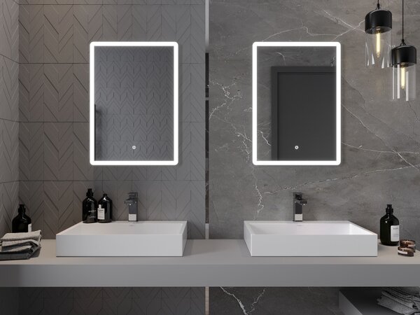 Mexen Navia, oglinda baie LED cu iluminare din spate 50 x 70 cm, 6000K, anti-aburire, 9803-050-070-611-00