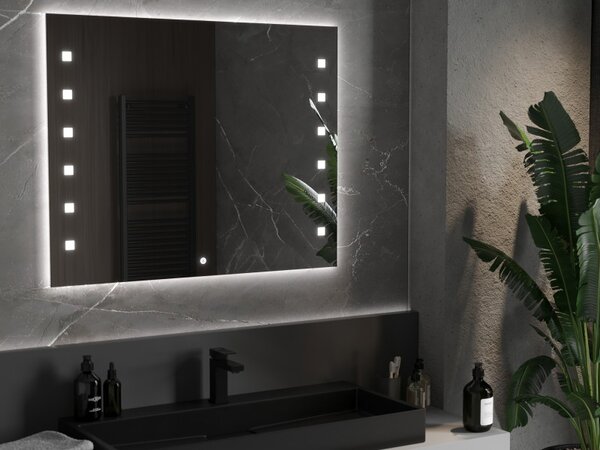 Mexen Ner, oglinda baie LED cu iluminare din spate 100x80 cm, 6000K, anti-aburire, 9809-100-080-611-00