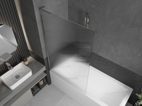 Mexen Next L, paravan de baie cu 1 aripă 100 x 150 cm, sticlă de 6 mm cu model nervuri, profil cromat, 895-100-000-03-09-01