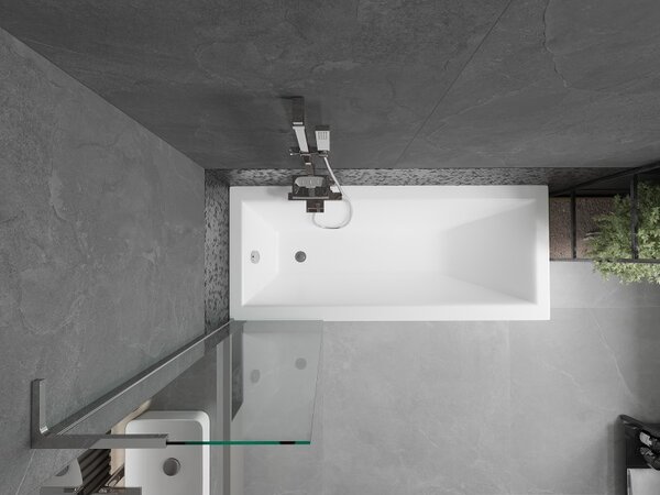 Mexen Next L, paravan de baie cu 1 aripă 50 x 150 cm, sticlă transparentă de 6 mm, profil cromat, 895-050-000-03-00-01