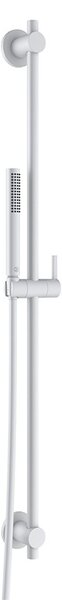Set de duș, Kludi, Nova Fonte Puristic, cu bară și furtun, alb mat, 2084053-15