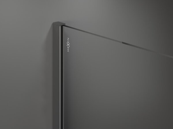 Mexen Kioto, paravan de dus walk-in 70 x 200 cm, 8 mm sticla transparenta model alb, profil grafit, 800-070-101-95-97