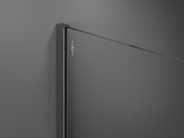 Mexen Kioto, paravan de duș walk-in 50 x 200 cm, sticlă transparentă de 8 mm model negru, profil grafit, 800-050-101-66-70