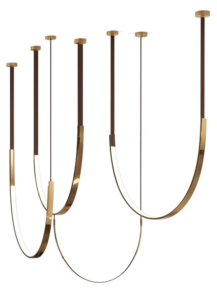 Lustra LED cu accente aurii 50x100cm