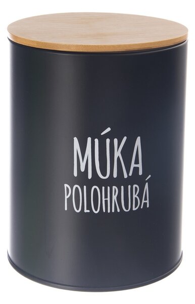Orion Cutie metalică pentru făină semi-grosierăBLACK