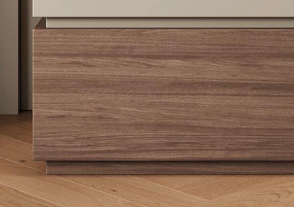 Noptiera lemn Blocka modulara 40x40x23.5 cm Walnut