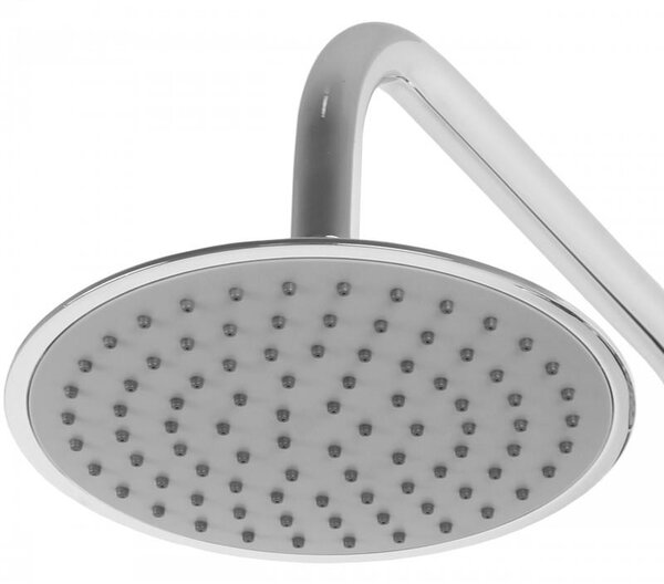 Erga Mutabi, set de duș cu baterie, cap de duș 20 × 20 cm și pipă, cromat, ERG-YKA-BP.MUTABI-20-CHR