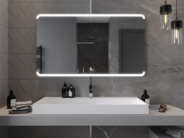 Mexen Nida, oglinda baie LED cu iluminare din spate 140x080 cm, 6000K, anti-aburire, 9806-140-080-611-00