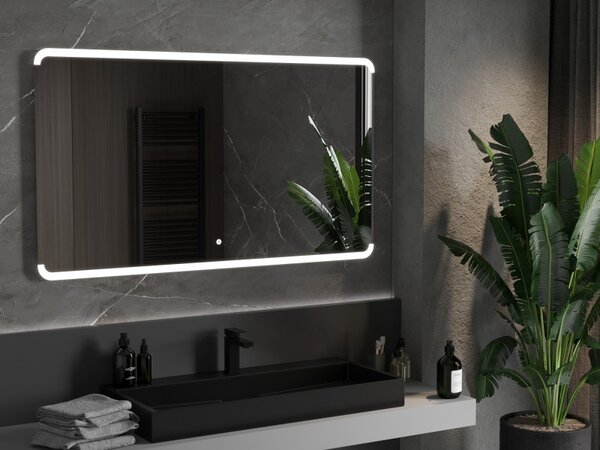 Mexen Nida, oglinda baie LED cu iluminare din spate 140x080 cm, 6000K, anti-aburire, 9806-140-080-611-00
