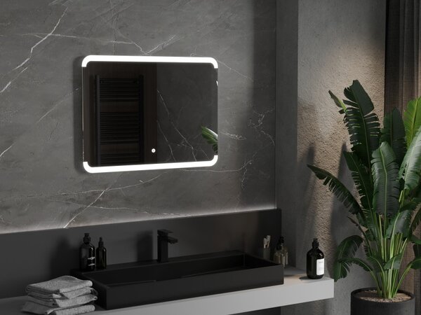 Mexen Nida, oglinda baie LED cu iluminare din spate 80x60 cm, 6000K, anti-aburire, 9806-080-060-611-00