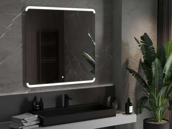 Mexen Nida, oglinda baie LED cu iluminare din spate 100x100 cm, 6000K, anti-aburire, 9806-100-100-611-00