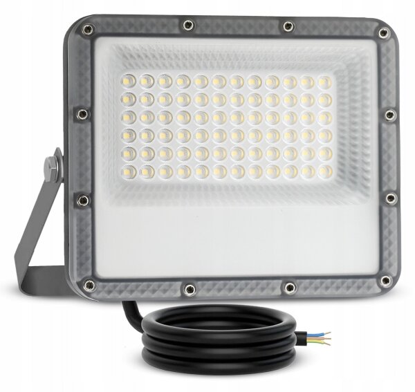 Proiector LED exterior, 50 W, 230 V, 4500 K, IP65, gri