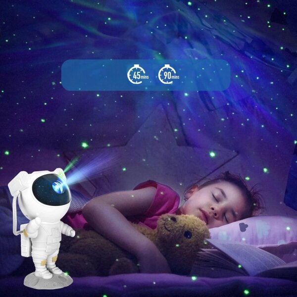 Proiector RGB LED în formă de astronaut, 5W/5V, cu telecomandă