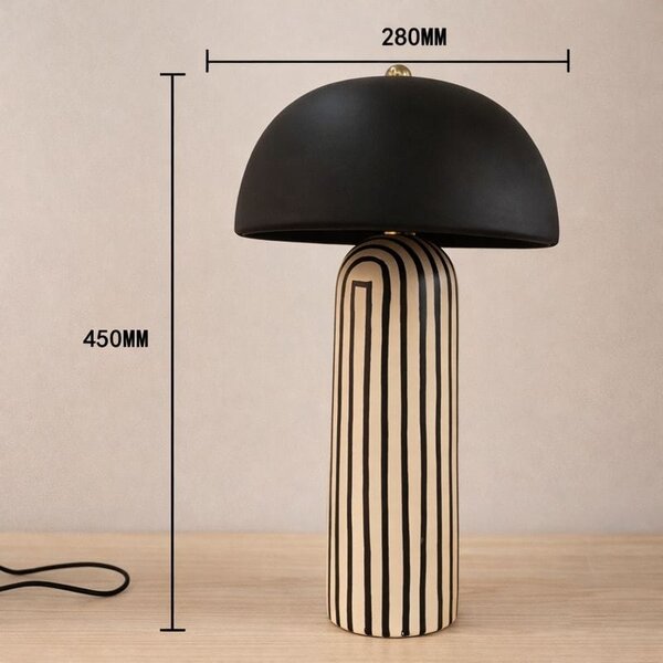 Lampa de masa din ceramica Zebra