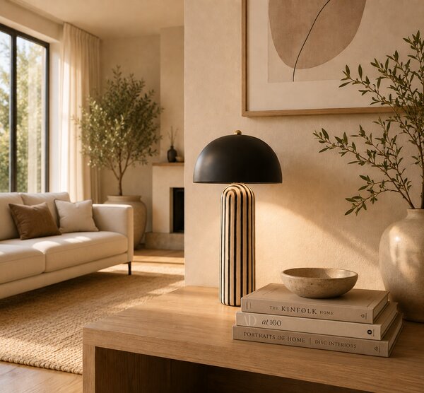 Lampa de masa din ceramica Zebra