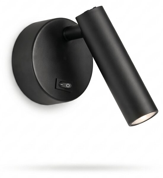 Aplica LED din metal Black cu spot directionabil