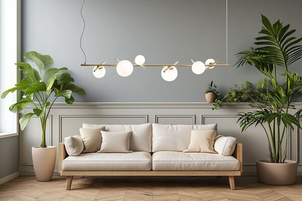 Lampă suspendată APP1664-6CP Gold