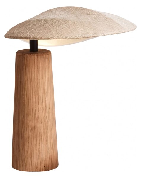 Lampă de masă Wabi-Sabi din bambus, sticlă și in