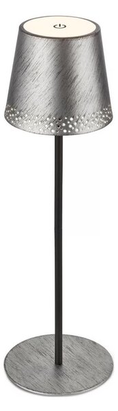 Brilo - Lampă de birou LED reîncărcabilă, cu control tactil KIKI LED/2,6W/5V IP44 2600 mAh argintie