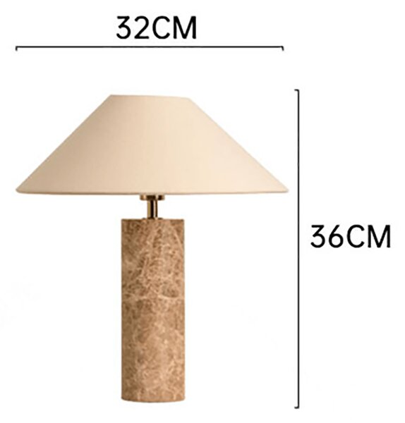 Lampa de masa din piatra Alba