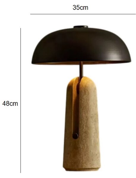 Lampa de masa Japanese travertin