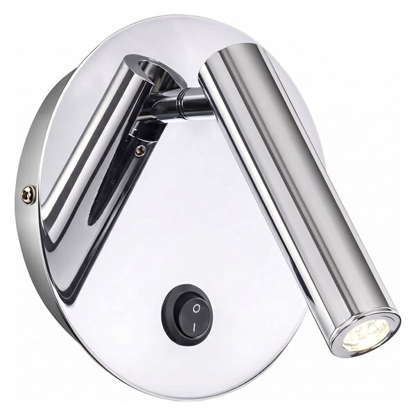Aplica argintie din metal cu LED