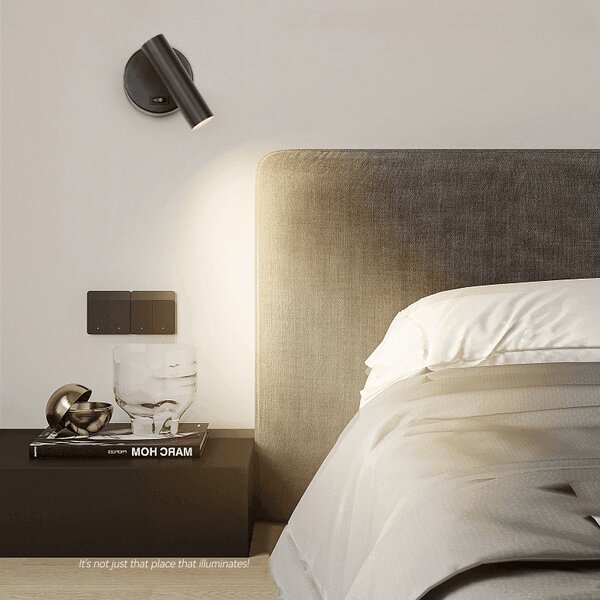 Aplica LED din metal Black cu spot directionabil