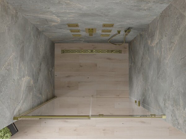 Mexen OMEGA usa de dus culisanta pentru deschidere 110 cm, auriu-transparent, 825-110-000-50-00