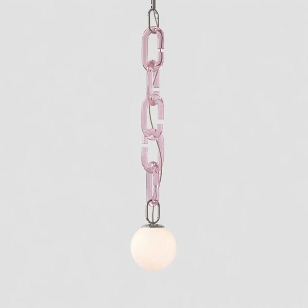 Lustră suspendată modernă cu lanț decorativ Celine Pink