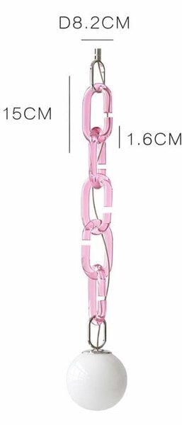 Lustră suspendată modernă cu lanț decorativ Celine Pink