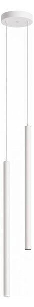 Pendul dublu minimalist cilindric – finisaj alb 50cm