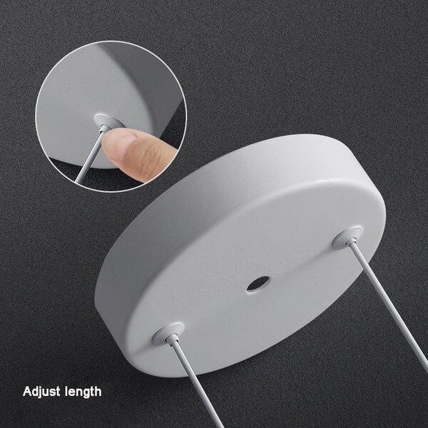 Pendul dublu minimalist cilindric – finisaj alb 50cm