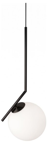 Pendul modern cu glob opac și structură metalică neagră 50x15 cm