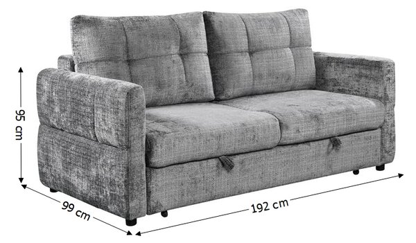 Canapea Extensibilă Cremona 7911-95, Gri