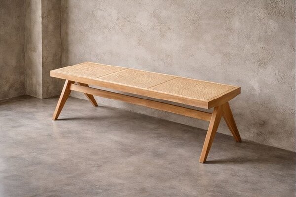 Bancheta Premium Ratan 128x45x45cm
