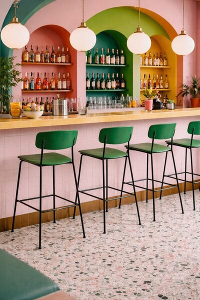 Scaun bar Slim Green