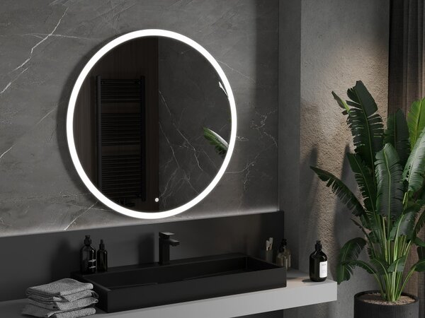 Mexen Oro, oglindă de baie rotundă cu iluminare din spate LED 100 cm, 6000 K, pernă de încălzire anti-aburire, 9824-100-100-611-00