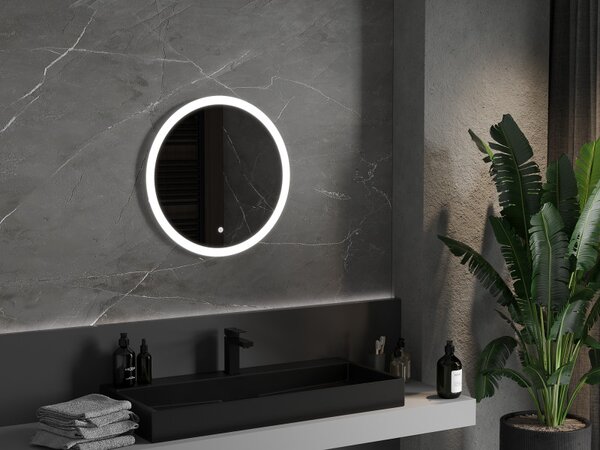 Mexen Oro Oglinda de baie rotunda cu iluminare din spate LED 60cm 6000K Pad de incalzire anti-ceata 9824-060-060-611-00