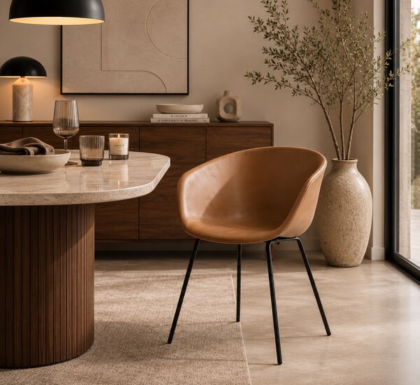 Scaun dining Aura Brown