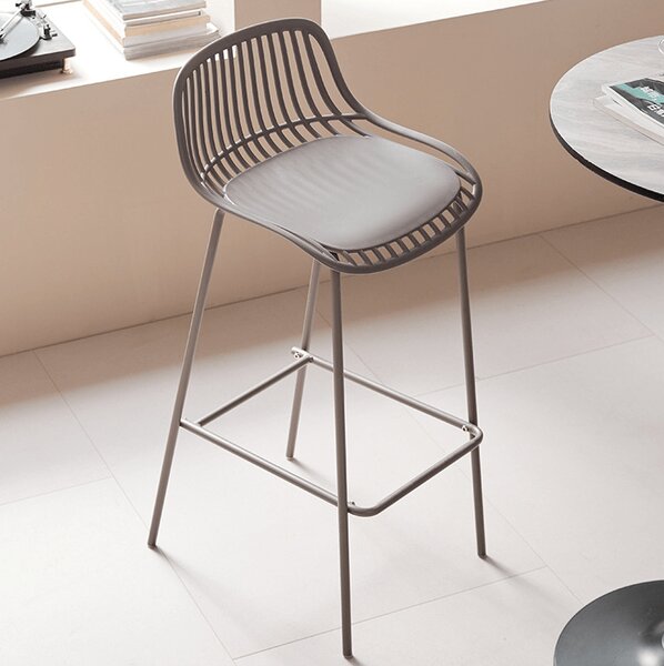 Scaun bar metalic Cyprus Grey