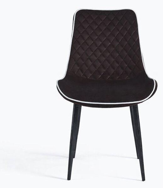Scaun dining Milano din velur Brown