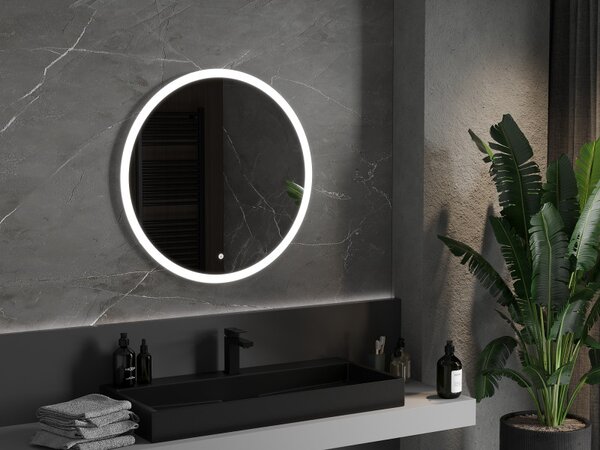 Oglindă de baie rotundă cu iluminare din spate LED Mexen Oro 80cm 6000K Pad de încălzire anti-aburire 9824-080-080-611-00