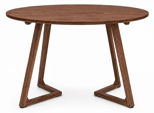 Masa rotunda dining din lemn masiv TERRA WALNUT 100x100x75 cm