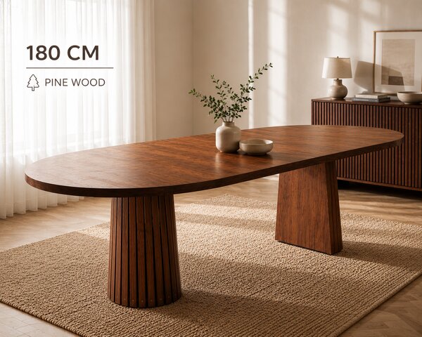 Masa de dining ovala PINE WOOD 180x80x75 cm