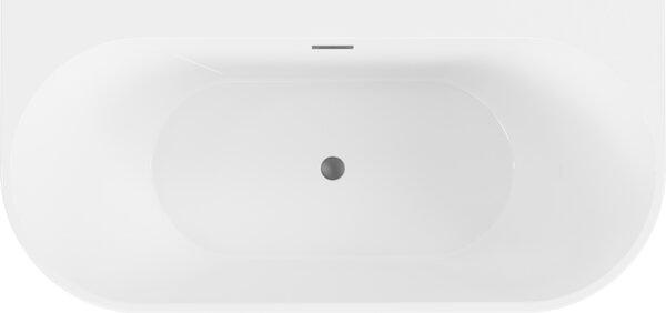 Mexen Oval+, cadă de sine stătătoare pe perete 170 x 80 cm, alb lucios, grafit mat, 52681708000-95